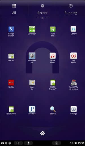 Скриншот Nook Tablet