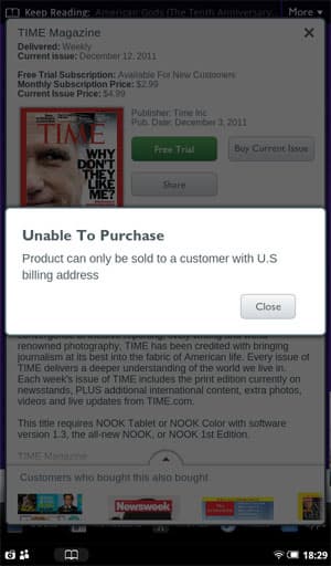 Скриншот Nook Tablet