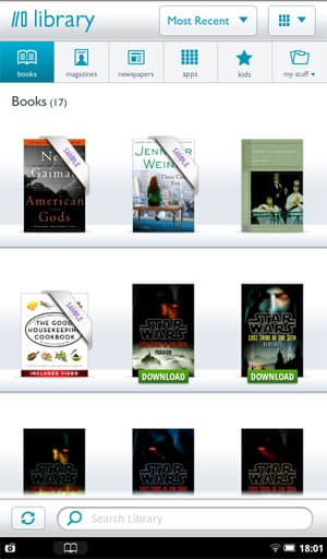 Скриншот Nook Tablet