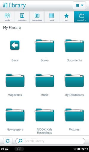 Скриншот Nook Tablet