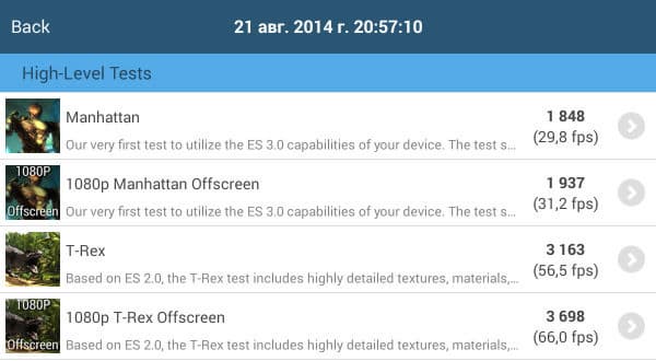 Скриншот GFX Bench