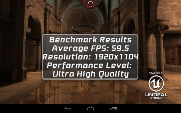 Скриншот Epic Citadel, снятый на Nvidia Shield Tablet