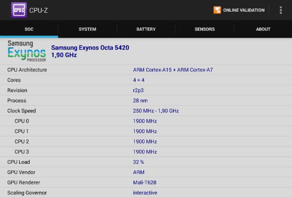 Скриншот Samsung Galaxy Tab S 8.4