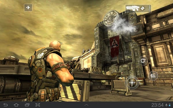 Скриншот игры Shadowgun на планшете Samsung Galaxy Tab 7.7