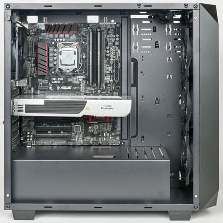 Вид на шасси слева