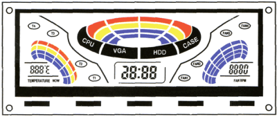 ЖК-экран многофункционального модуля EZCool V-400