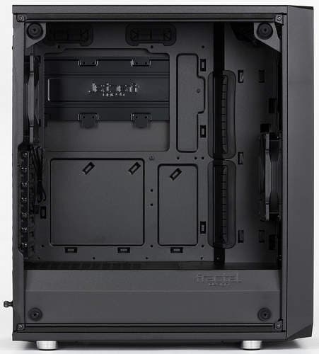 Внутреннее устройство: вид сбоку корпуса Fractal Design Meshify C