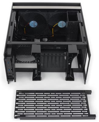 SilverStone SST-FT05, шасси со снятой верхней крышкой