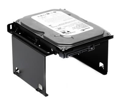 SilverStone Raven RVZ01: Кожух БП с установленным жестким диском