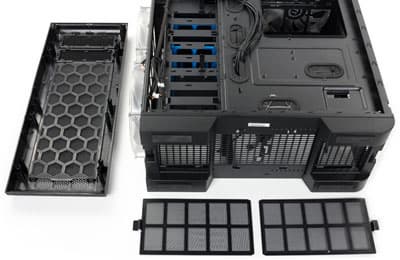 Корпус Thermaltake Core V71, Фронтальный и нижние фильтры
