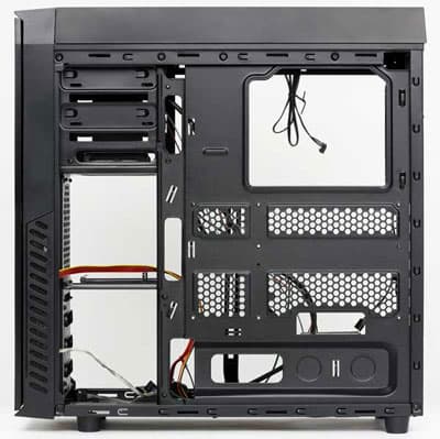 Вид на шасси слева