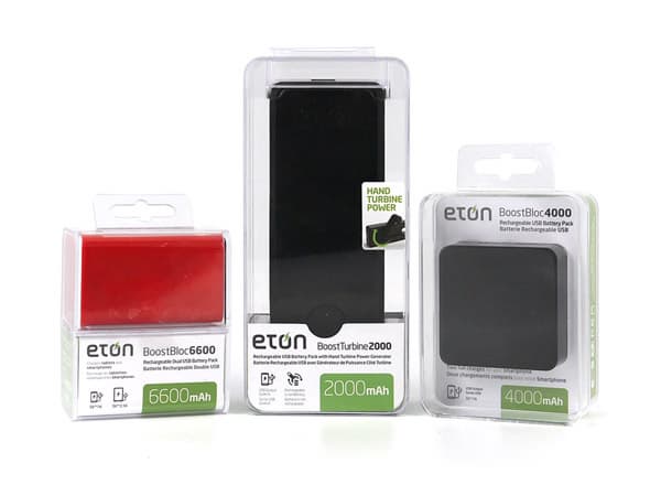 Внешние батареи Eton в упаковке