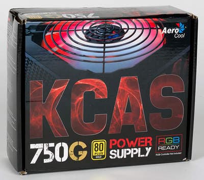 Упаковка блока питания Aerocool KCAS-750G