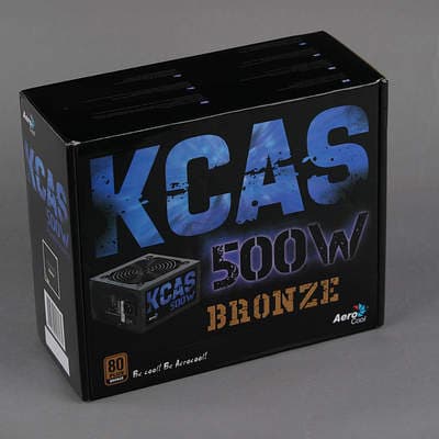 Упаковка блока питания Aerocool KCAS-500W