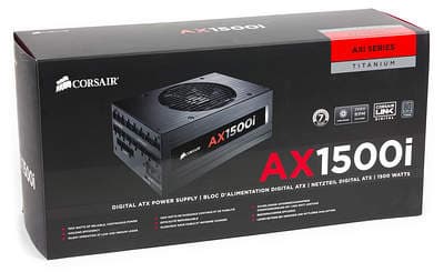 Упаковка блока питания Corsair AX1500i