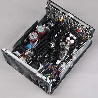 Вид платы блока питания Corsair HX850