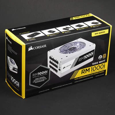 Упаковка блока питания Corsair RM1000i Special Edition