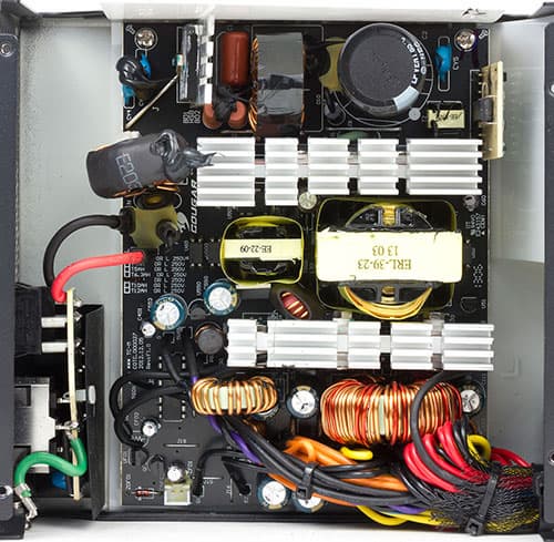 Вид платы блока питания Cougar RX 500 (CGR R-500)