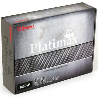 Упаковка блока питания Enermax Platimax 850W (EPM850EWT)