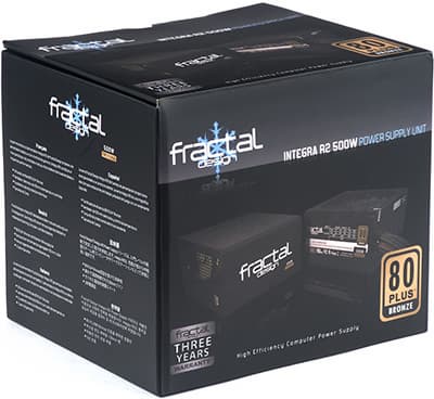 Упаковка блока питания Fractal Design Integra R2 500W