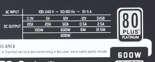Характеристики блока питания Fractal Design Newton R3 600W