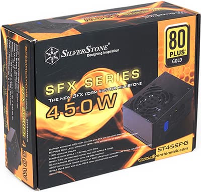 Упаковка блока питания Silverstone ST45SF-G (SFX)