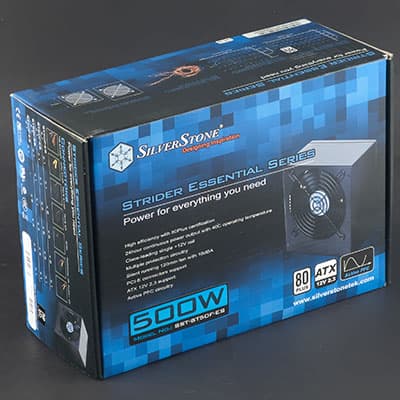 Упаковка блока питания Silverstone Strider Essential 500W (SST-ST50F-ES)