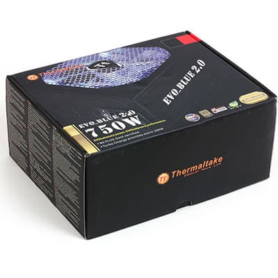 Упаковка блока питания Thermaltake Evo Blue 2.0 750W (Evo-750M)