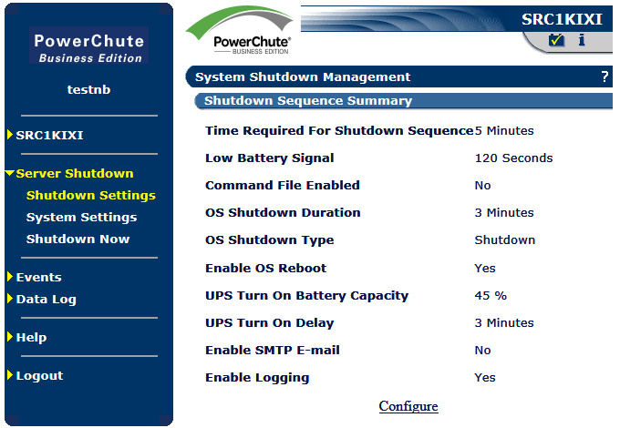 PowerChute Business Edition
