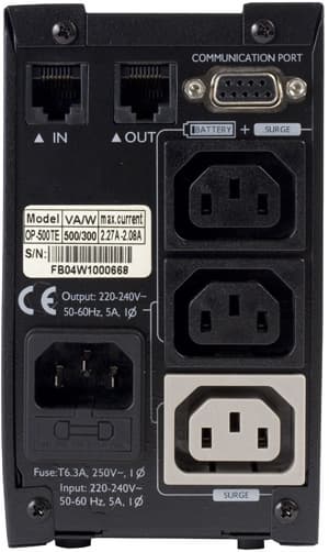 задняя панель CyberPower OP500TE