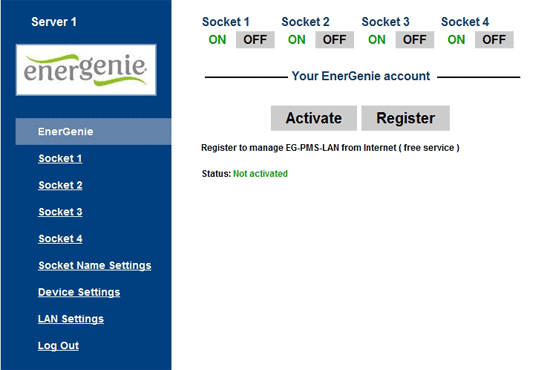 Настройка фильтра через web-интерфейс