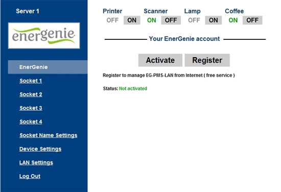 Настройка фильтра через web-интерфейс