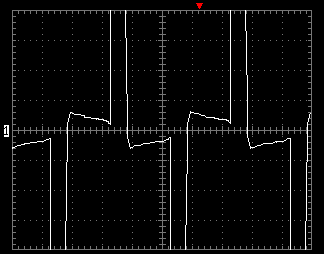 форма сигнала ИБП Exegate Ultimate Pro 650VA без нагрузки