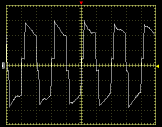 форма сигнала ИБП Krauler iMAG-700 при работе на нагрузку 350 Вт