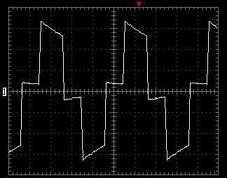 форма сигнала ИБП Mobilen SP 600C при работе на нагрузку 59 Вт