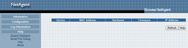 возможности web-интерфейса NetAgentII