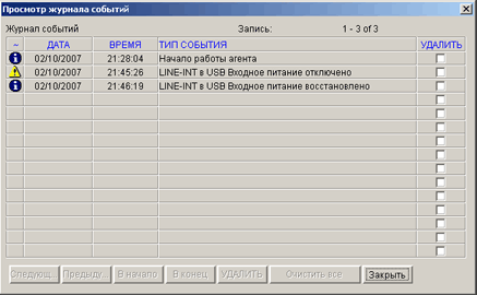 журнал событий Winpower