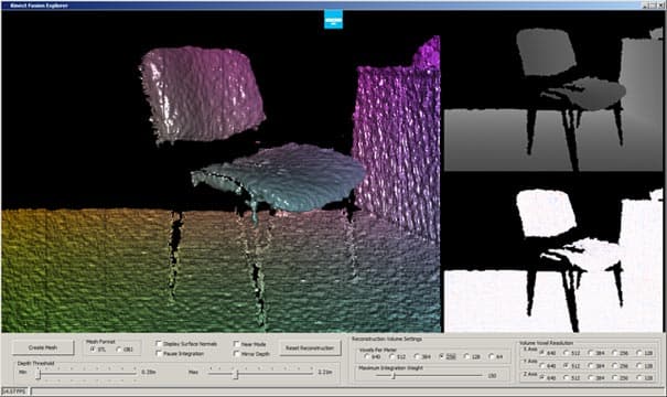 Утилита Microsoft Kinect Fusion Explorer