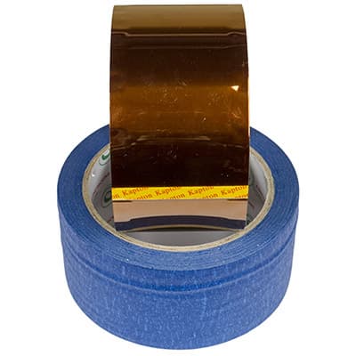 Cкотч термостойкий синий, каптоновая лента