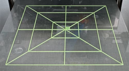3D-принтер PrintBox3D One, результат печати теста юстировки рабочего стола