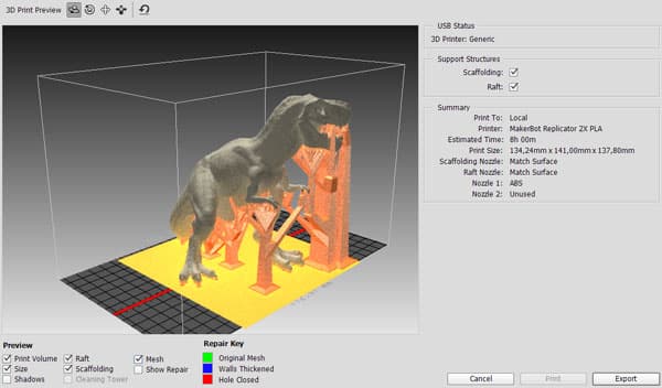 Печать 3D-модели из Photoshop CC