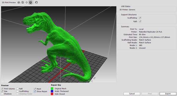 Печать 3D-модели из Photoshop CC
