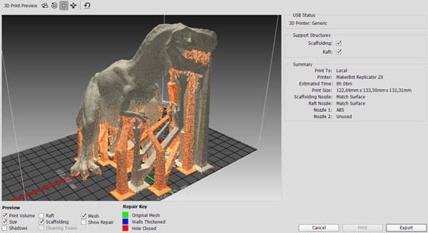 Печать 3D-модели из Photoshop CC