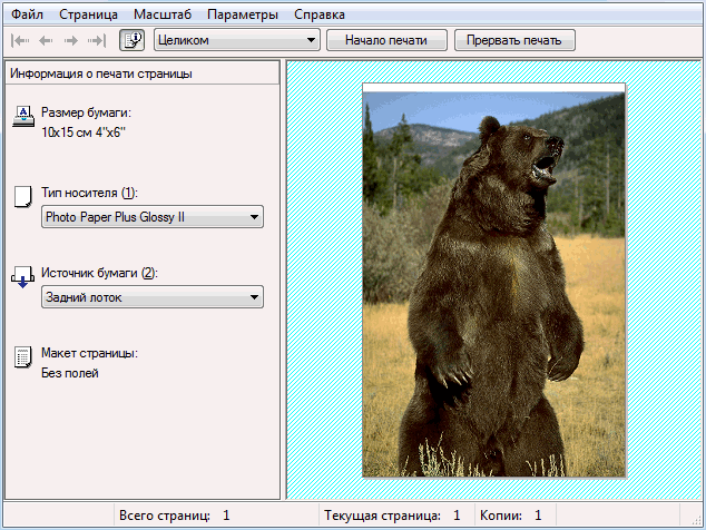 Canon Pixma G3400, печать