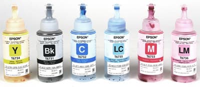 Фотопринтер Epson L800, контейнеры с чернилами
