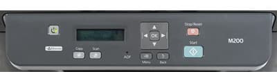 Epson WorkForce M200, панель управления