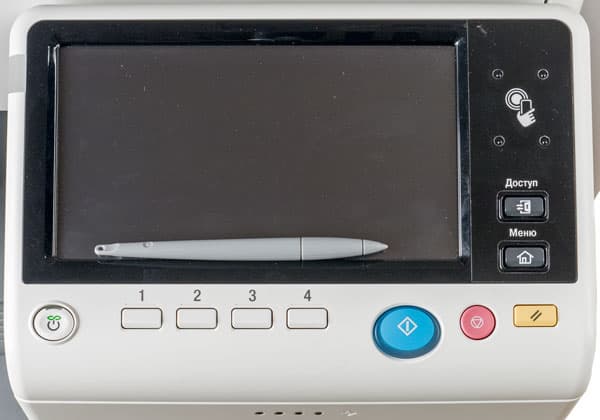 Konica Minolta bizhub C227, сенсорная ЖК-панель и стилус