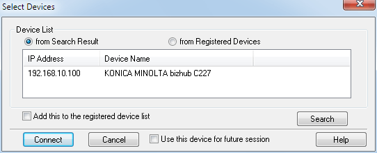 Konica Minolta bizhub C227, TWAIN-драйвер