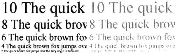 Lexmark CX510de, качество печати текстов