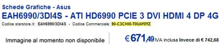 Цена AMD Radeon HD 6990 в итальянском интернет-магазине